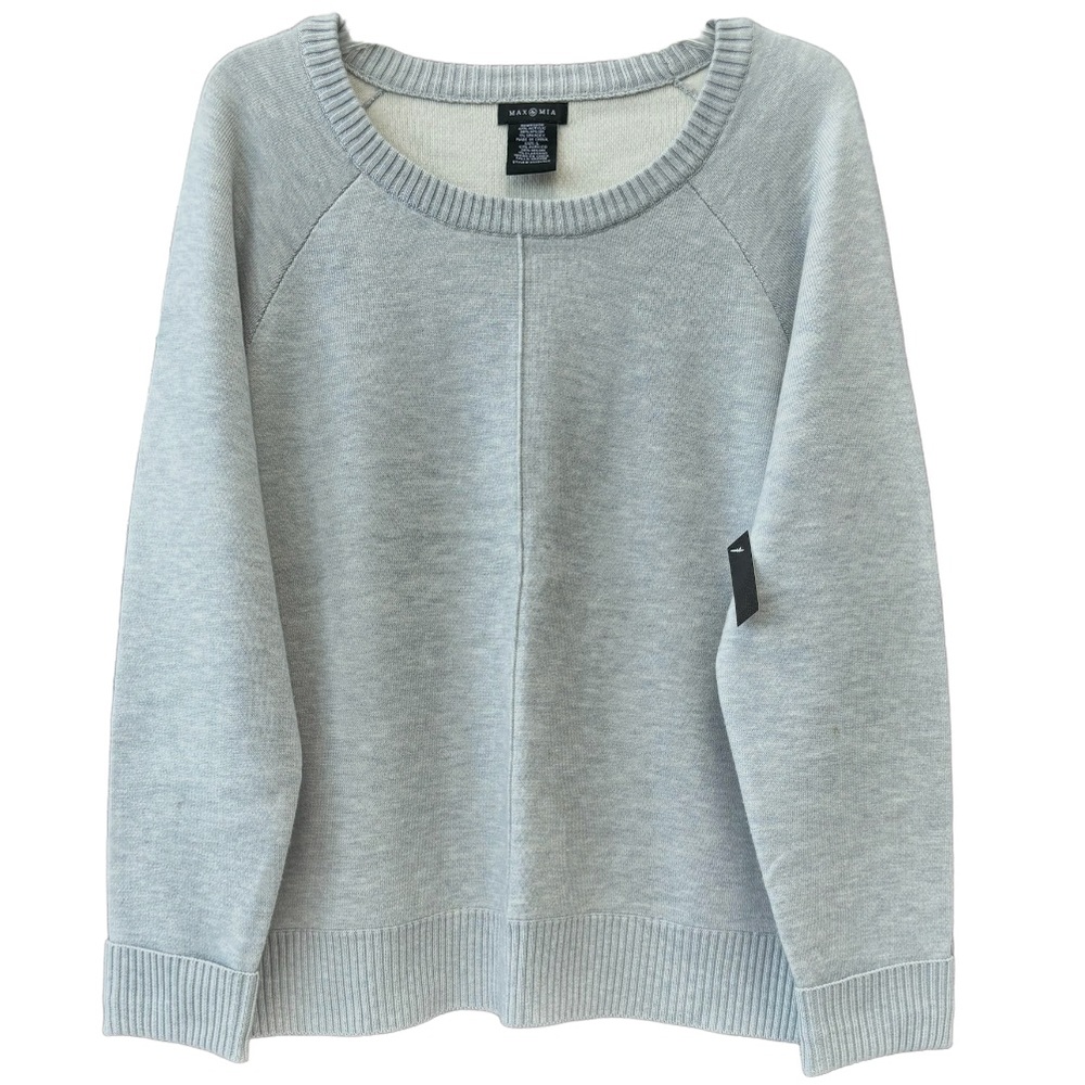 Luxury Knit Sweater Cozy Buttery Soft Pullover Jumper Neutral Gray Size Large - Picture 5 of 16